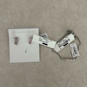 Kendra Scott Light Pink Earring, Bracelet Set